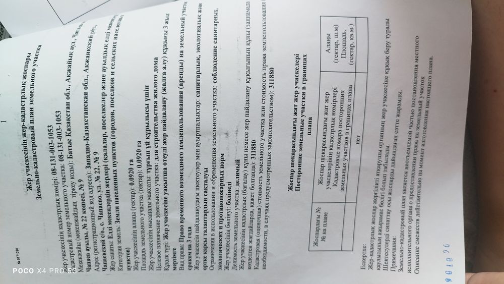 Жер сатылады.Продам