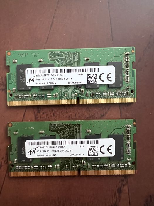 Micron 2x4 GB RAM SODIMM 2666 MT/s