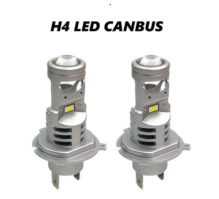 LED диодни крушки за фарове с Лупа - H4 CANBUS, 12V, 40W, 12 400LM