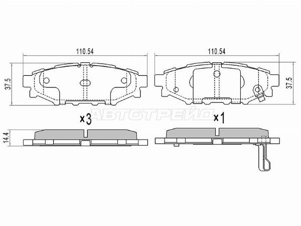Колодки тормозные Subaru Forester