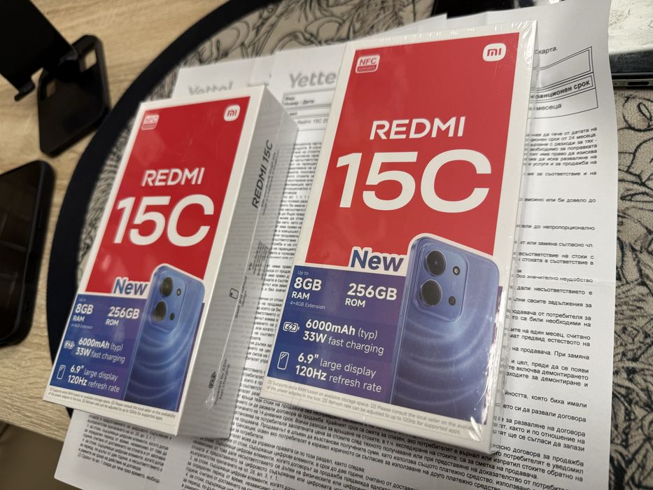 Xiaomi Redmi 15C 256gb - чисто нови с 3 год гаранция от Yettel