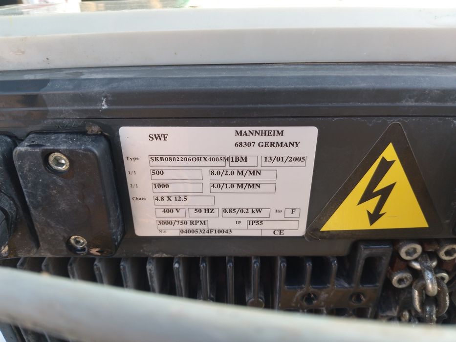Macara 1000kg 380v