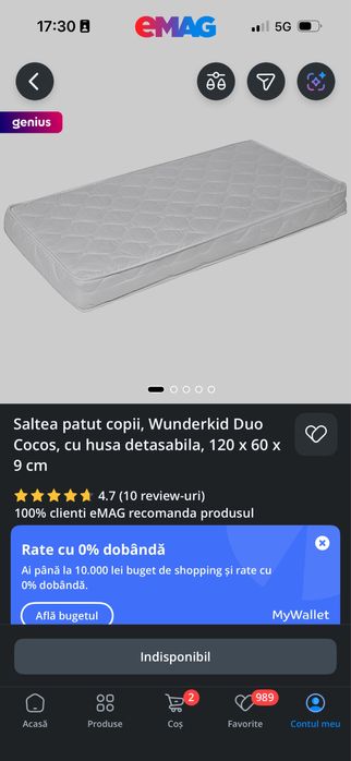 Pat, saltea, tarc copii