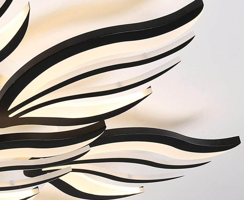 LED таванно осветително тяло с 9 глави черно и бяло 85W, димируемо