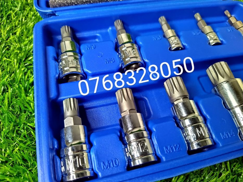 SET BITI M SPLINE  1/2 1/4 10 Piese, Material de Inaltă Calitate