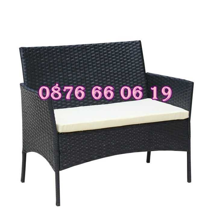 Градински ратанов комплект 4 части /маса, диван и 2 фотьойла/