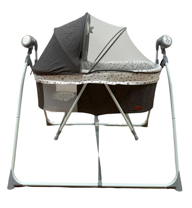 Patut electric cu functie de leagan balansare si muzica GRI 115x92x10