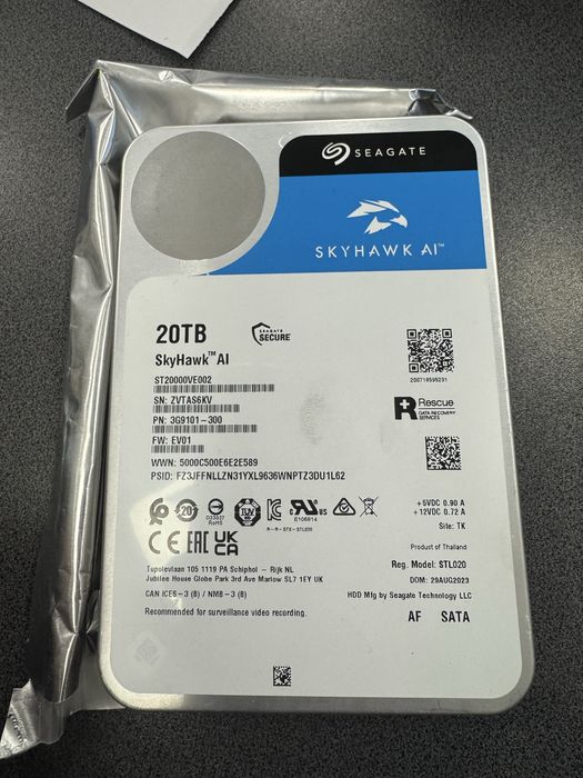 Hard disk Seagate SkyHawk AI 20TB 7200RPM SATA-III 512MB