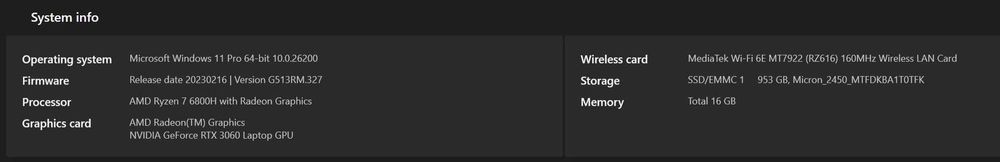 ASUS ROG Strix G15 G513RM-HQ262