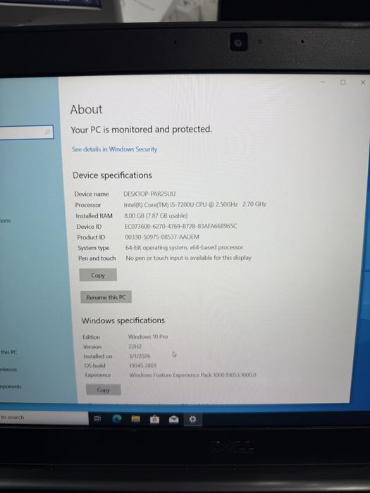Vand laptop dell latitude 7280 i5 7200 8gb ram ssd 256gb 12.5 inch FD