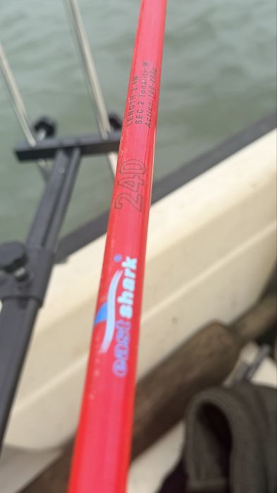 Lansete Dunare East Shark Echipate Complet 4 Bucati 2,4m Pline