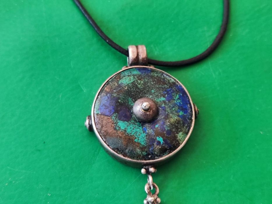Сребърен медальон с тюркоаз 925
