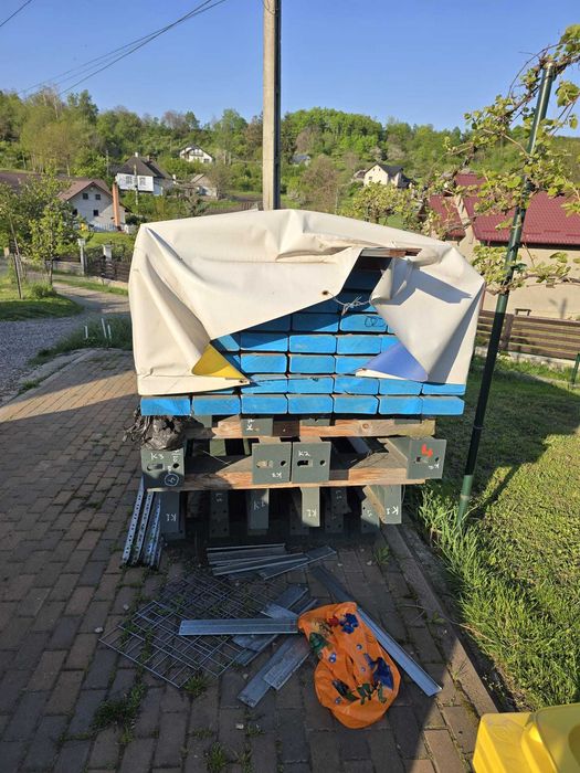 Kit complet metalic (profile grele otel IPE 160)  6.3m x 20m (126 mp) – + Lemn Tratat, Proiect Olanda