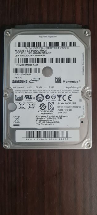 Жёсткие диски hdd, ssd