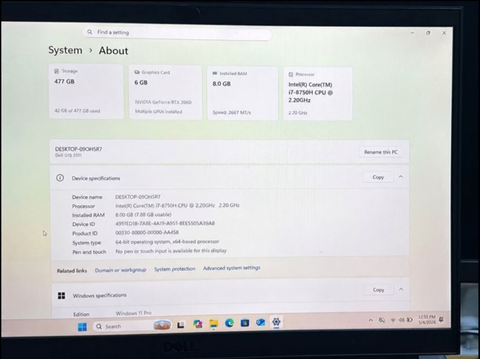 Игровой ноут dell