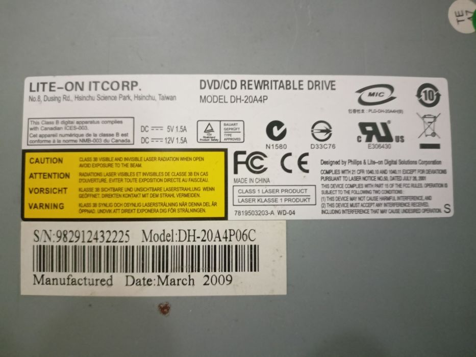 Unitate optică DVD-RW