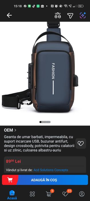 Vand borseta fashion