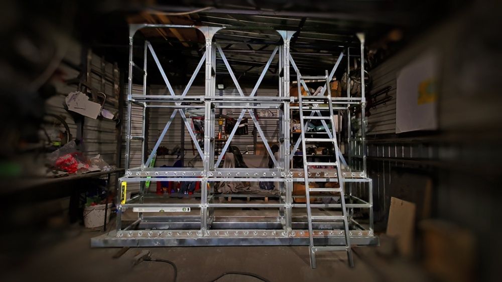 Raft fier stil industrial, retro nituri-modular dezasamblabil-model 12