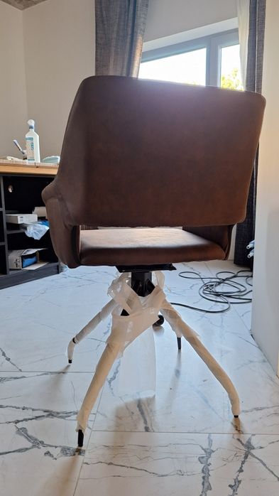 Трапезен стол Екокожа 2бр кафяв