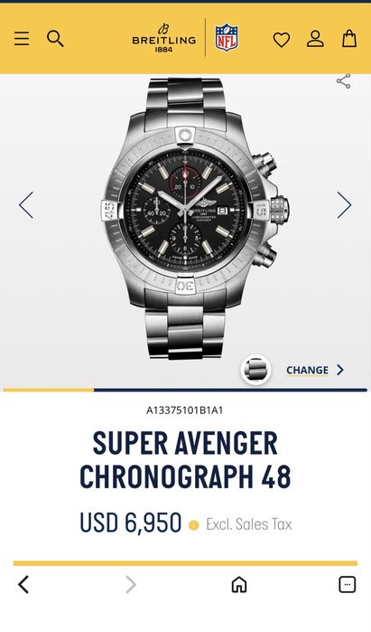 Breitling Super Avenger Chronograph  48mm. Оригинален, като нов. 2024г