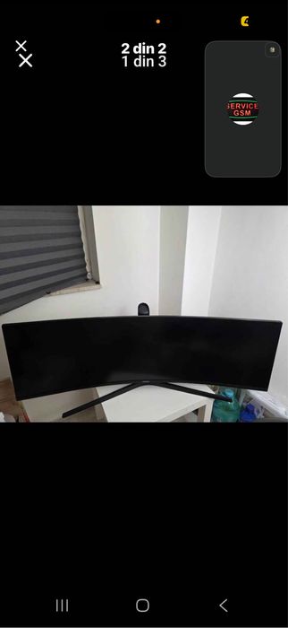 Monitor si televizor curbat imens Samsung C49J890DKR 10 din 10 culori vii usb C 149 diagonala Gaming 144 Hertz special pentru video chat