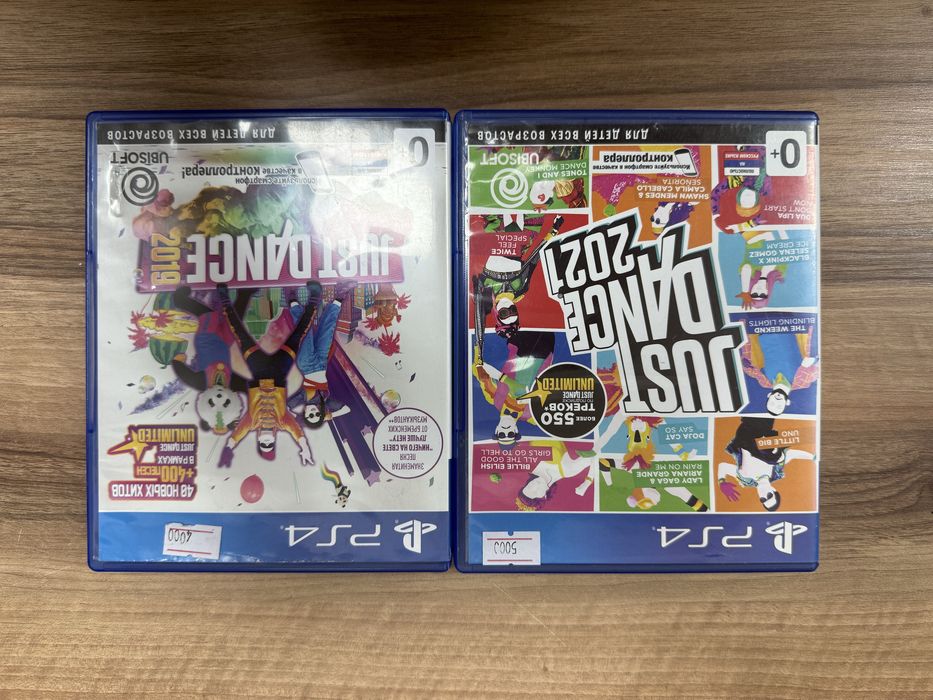 В наличии диски на PlayStation 4 Just Dance 2019, Just Dance 2021