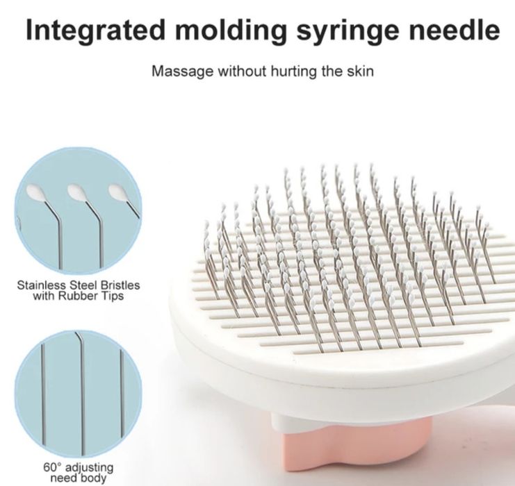 Perie,pieptan pentru ingrijire animale pisici caini cu autocuratare