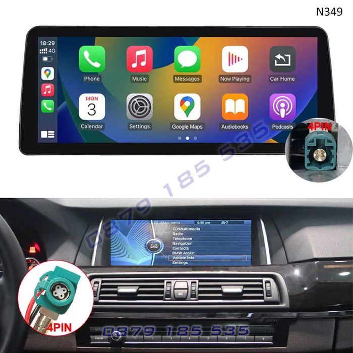 CarPlay Android мултимедия навигация BMW 5 F10 F11 бмв ф10 екран ф11