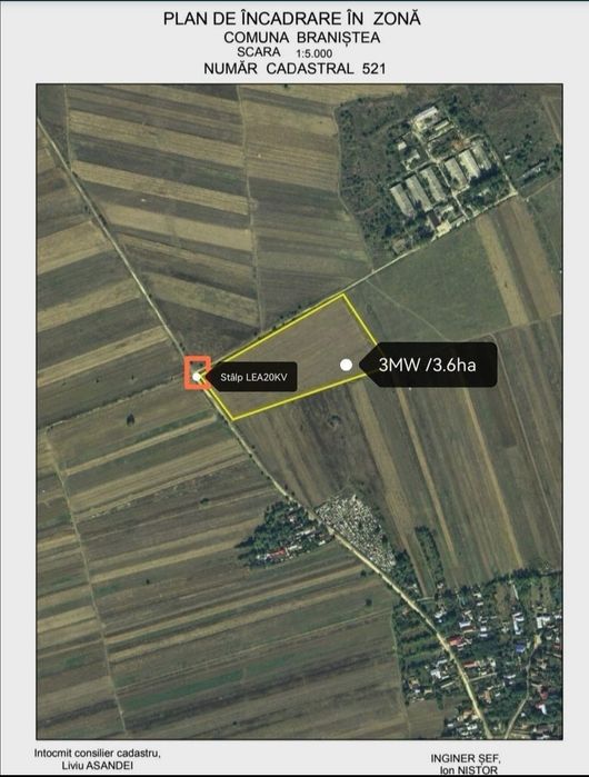 Intravilan 3,61ha pentru parc fotovotaic , poligon industrial ,etc