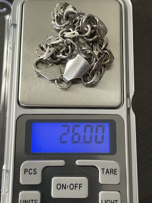 Серебряная цепочка и браслет