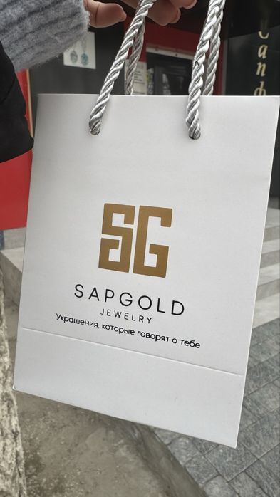 Золотое кольцо с сапфиром (иск.) Sap Gold