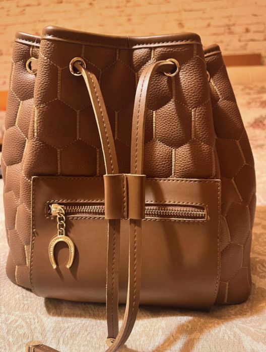 Rucsac elegant camel Beverly Hils Polo Club