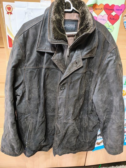 Palton piele AUTHENTIC pentru bărbați