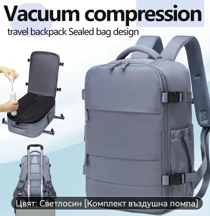 Раница за път с вакумна компресия