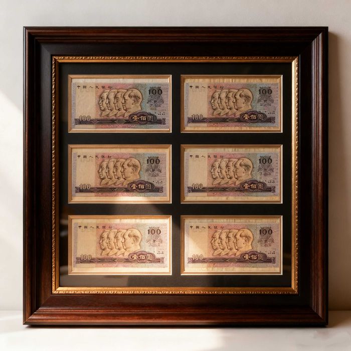 Банкнота КНР 100 юаней 1990 г. с портретами leaders. Новое состояние.