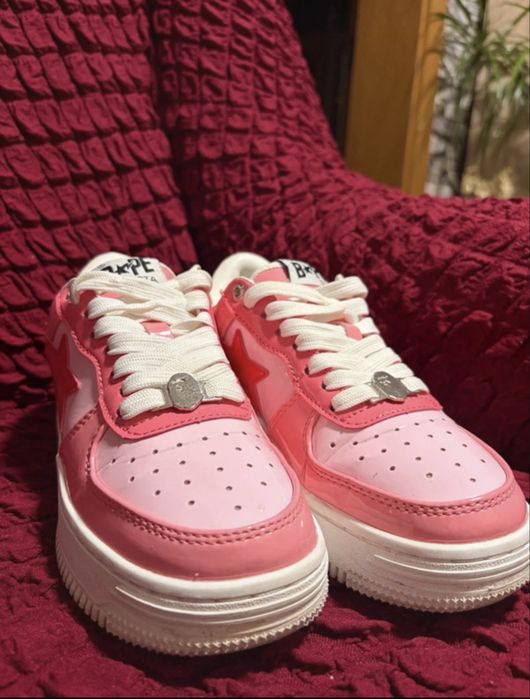 papuci bape sta pink peach marimea 36,5