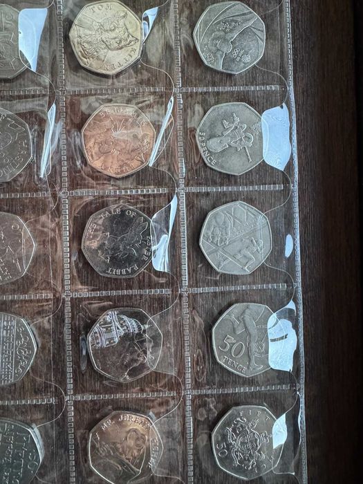 Colecție 20 monede britanice 50p – comemorative, olimpice, Beatrix Potter