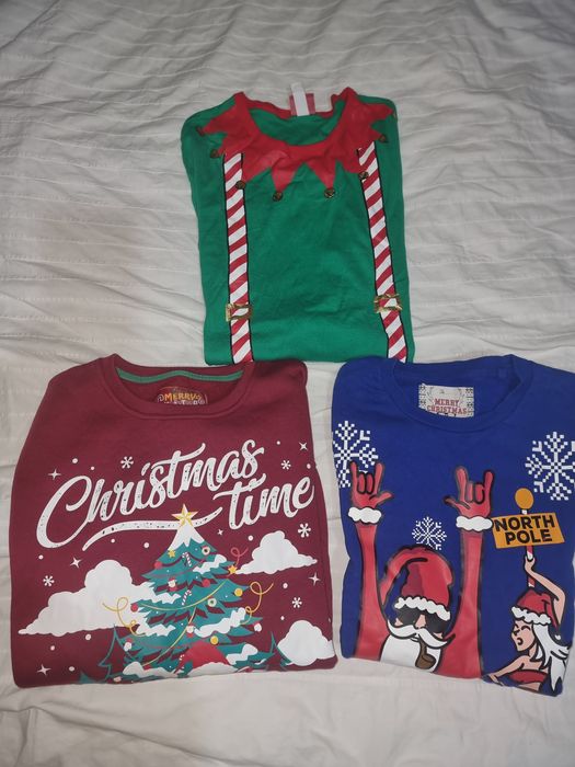 Мъжки коледни блузи Л размер