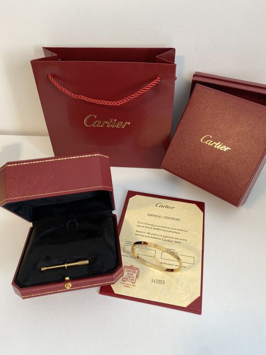 Brățară Cartier LOVE 17 Gold 750 Diamond