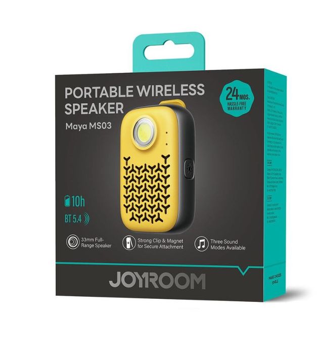 Boxa Portabila Bluetooth Joyroom Maya JR-MS03 5W Waterproof Galben