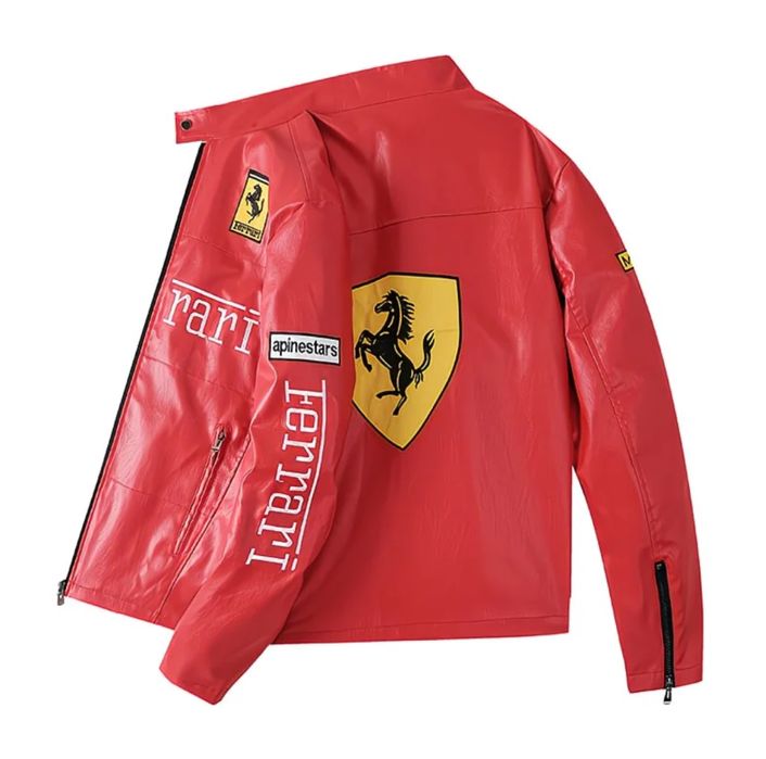 Кожаная куртка феррари Formula 1 для прохладных дней
