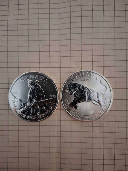 Сребро. 1 oz Канада. Различни години.