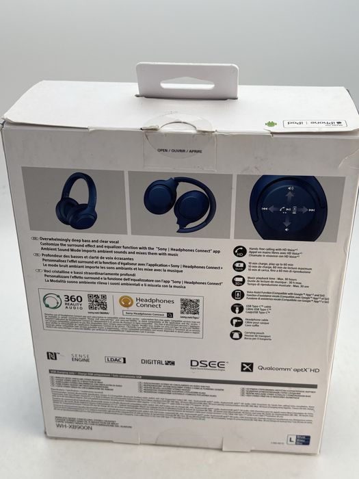 SONY WHXB900N, Bluetooth, NFC, Over-Ear, Microfon, sigilate, OCAZIE