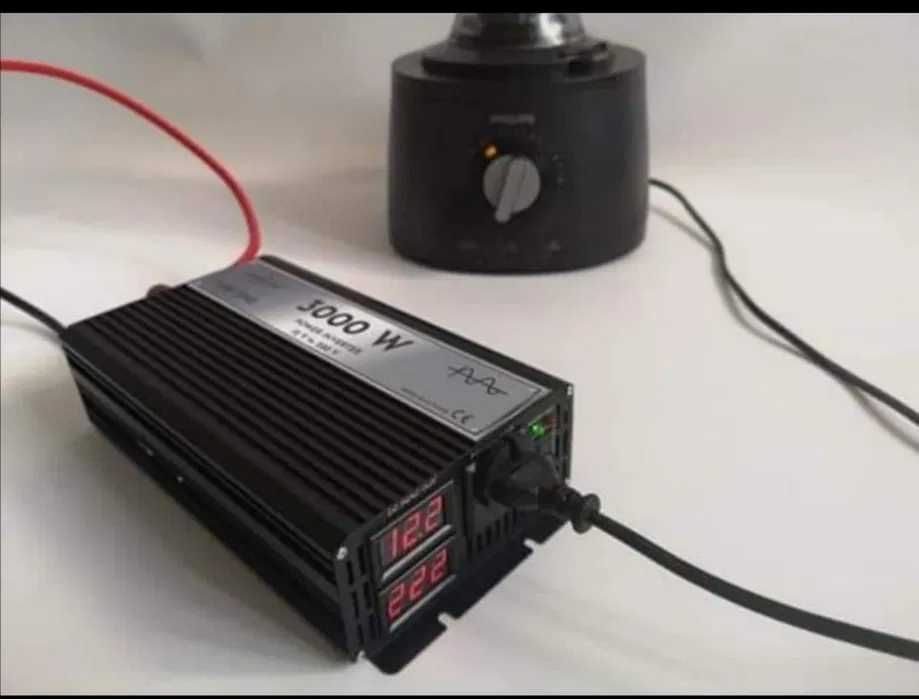 Invertor panouri solare unda pura sinus pur 12V /24V - 220V duce orice