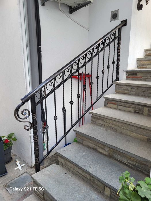 Balustrade fier forjat si inox,plata cu card ,
