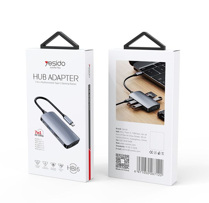 Aдаптер хаб 7+1 usb