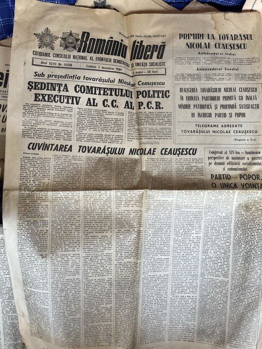 Se vinde ziarul Scanteia , Joi 21 Decembrei 1989! Plus ce se vede !