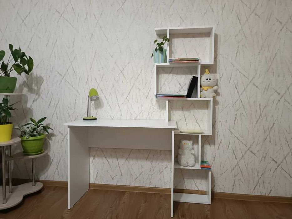 Письменный компьютерный стол с полками —  (ЛМДФ, YANA ECO MEBEL)