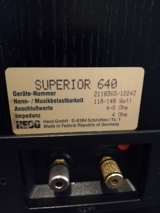 Set Boxe HECO model SUPERIOR 640 - 3 Cai/140 W - ca Noi/made in RFG