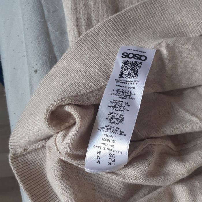 Bluza cu nasturi din bumbac Asos crem